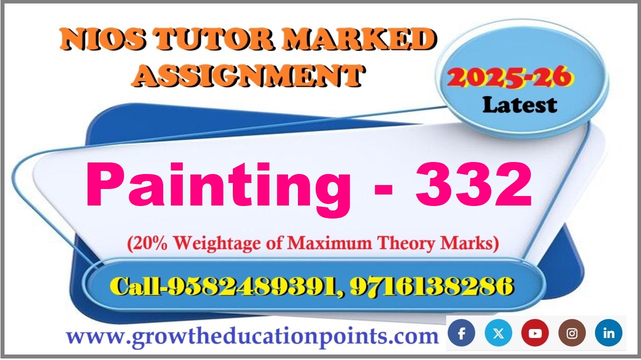 NIOS SOLVED TMA 2025-26