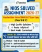 NIOS Solved Assignment (TMA) 2026-27: कक्षा 10वीं और 12वीं के लिए संपूर्ण समाधान